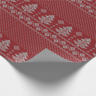 Knitted Holiday Cozy Pattern Geschenkpapier