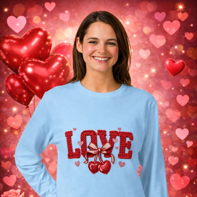 Knitted Love Womens Tshirt  (Von Creator hochgeladen)