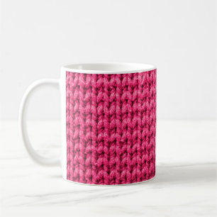Knitted pink background. Yarn texture. Vertical kn Kaffeetasse