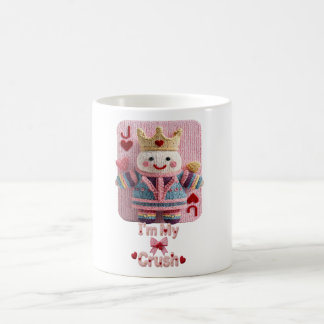 Knitted Queen of Hearts Valentine Self-Love Doll Kaffeetasse
