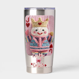 Knitted Queen of Hearts Valentine Self-Love Doll Thermobecher