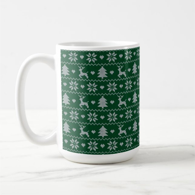 Knitted seamless Christmas pattern Kaffeetasse (Links)