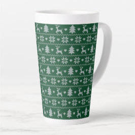 Knitted seamless Christmas pattern Milchtasse
