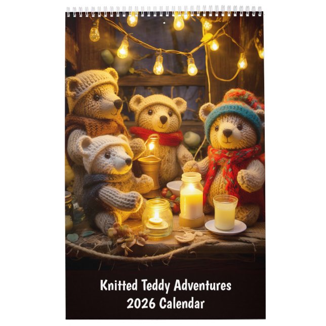 Knitted Teddy Adventures – 2026 Calendar Kalender (Titelbild)