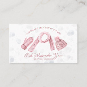 Knitter Amigurumi Crochet Winter Bekleidung Foto Visitenkarte