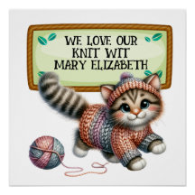 Knitter Crochet Crafts Poster