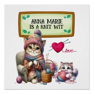 Knitter Crochet Crafts Poster