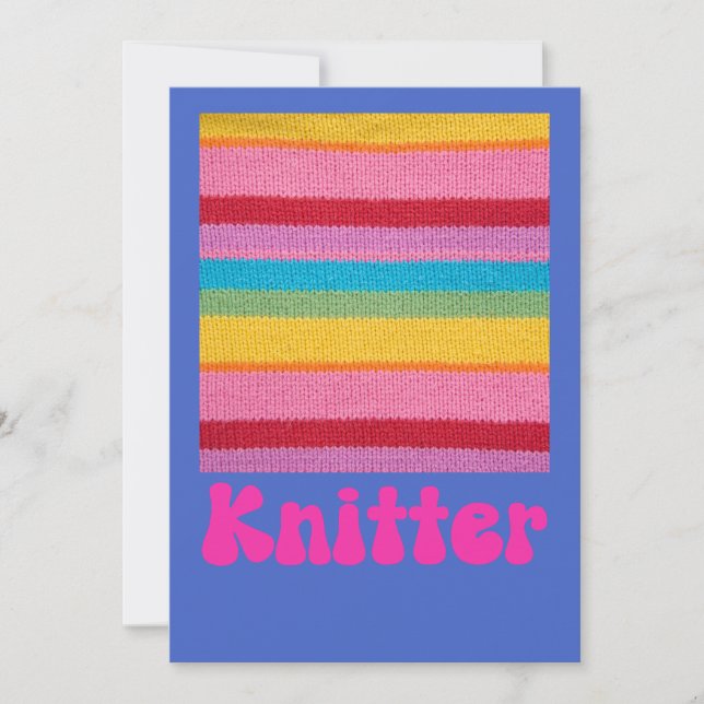 Knitter, Crochet Lovers Print Einladung (Vorderseite)