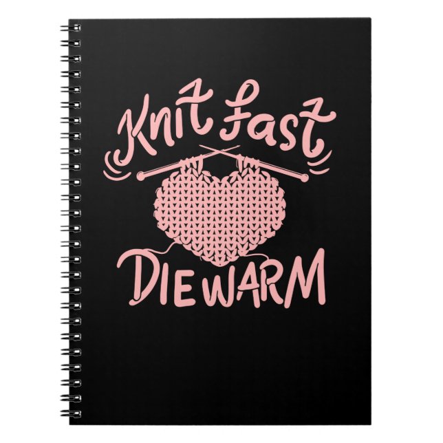 Knitter Funny Knitter Notizblock (Vorderseite)