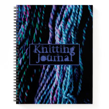 Knitter Journal Garn Wolle Handspun lila blau