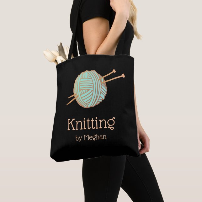 Knitter Knitter Knetgarn Ball Logo Black Square (Von Nahem)