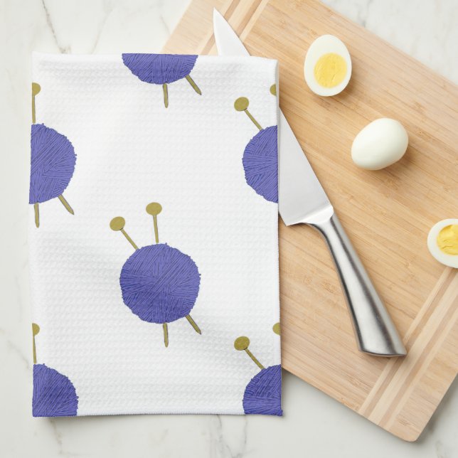 Knitter Knitter Themed Küchentuch (Viertel Falte)