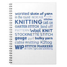 Knitter-Notebook - Knitter's Word Collage