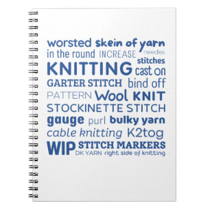 Knitter-Notebook - Knitter's Word Collage Notizblock