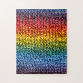 Knitter Regenbogen Strick Fabric Stockinette Puzzle