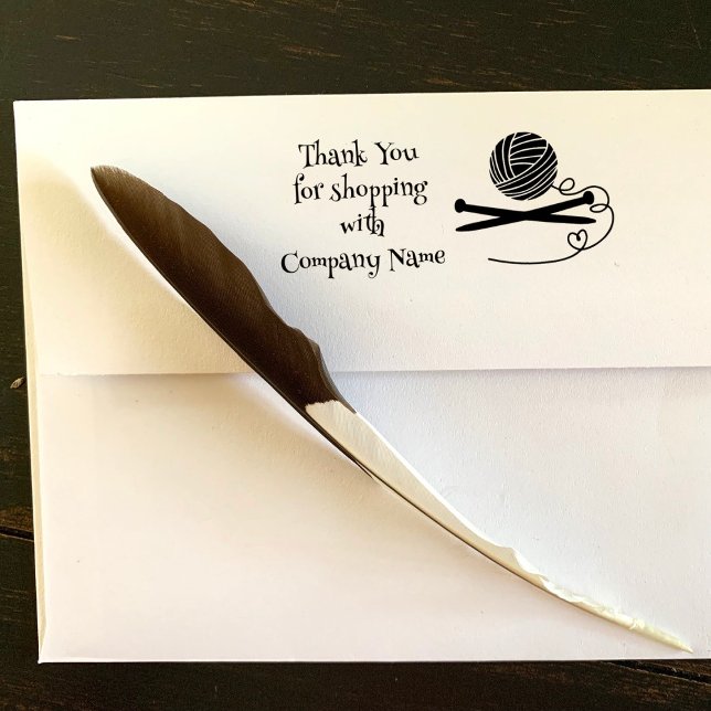 Knitter Wollgarnshop Vielen Dank Gummistempel (Von Creator hochgeladen)