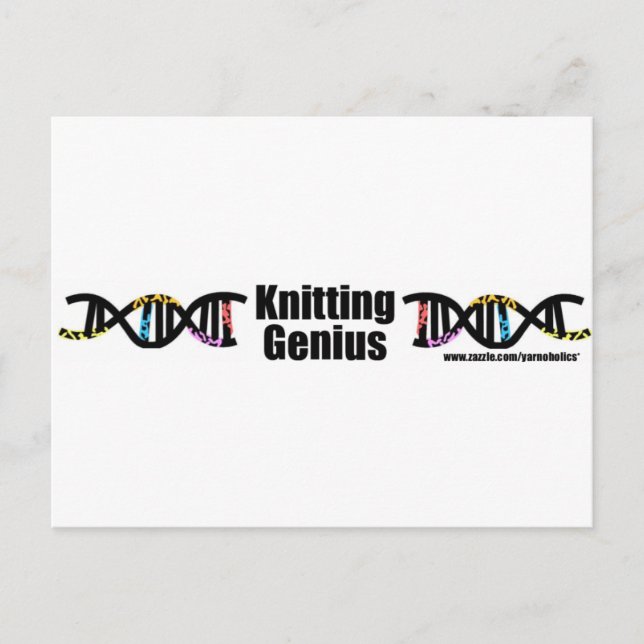 Knittergenie Postkarte (Vorderseite)