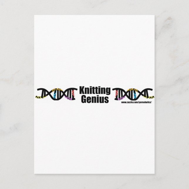 Knittergenie Postkarte (Vorderseite)