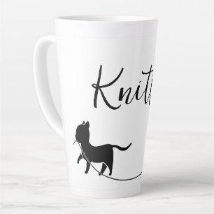Knitterkatze n Garn Minimalistisch Milchtasse