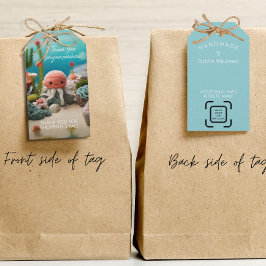 Knittern Crochet Business Vielen Dank Logo QR Geschenkanhänger