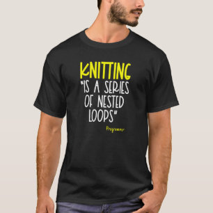 Knittern einer Reihe von geschachtelten Schleifen, T-Shirt