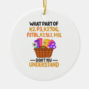 Knittern Funny Knitting Quotes Keramik Ornament