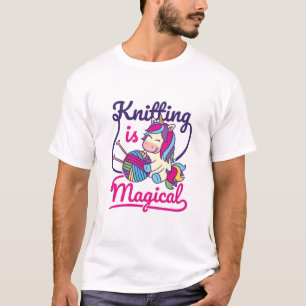 Knittern ist magisches Einhorn T-Shirt