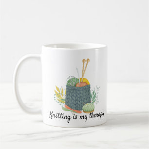 Knittern ist meine Therapie Kaffeetasse