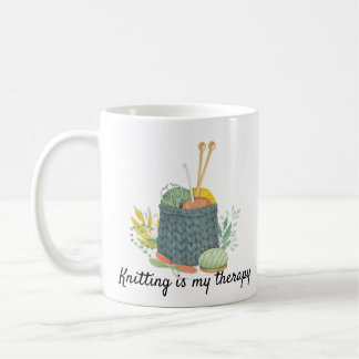 Knittern ist meine Therapie Kaffeetasse