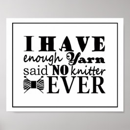Knittern ・ Nicht genug Garnhandwerk Poster