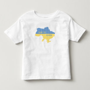 Knittern ukrainischer Staat Landkarte Text Ruhm an Kleinkind T-shirt