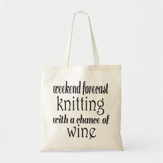 Knittern und Wein Tragetasche