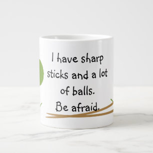 Knitternde Funny Jumbo-Tasse