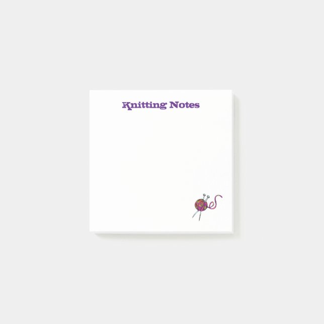 Knitternoten Garnnähte Leere Notizblock (Vorderseite)