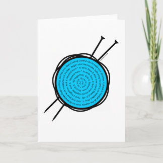 Knitting Card Karte