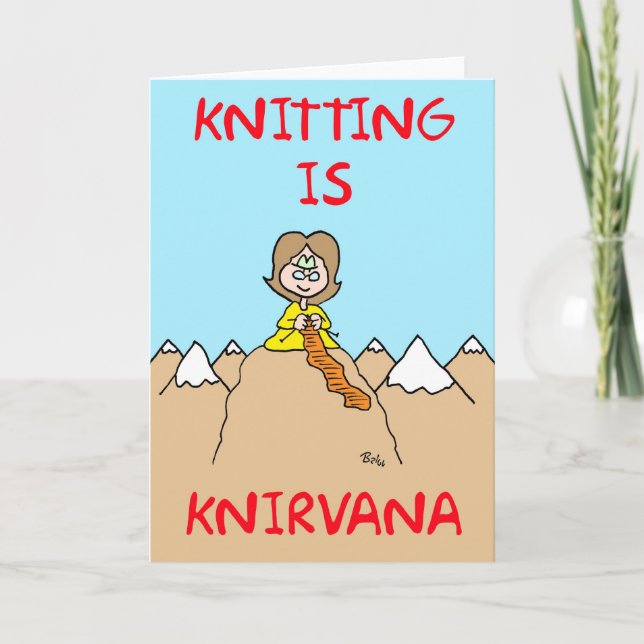 knitting is knirvana karte (Vorderseite)