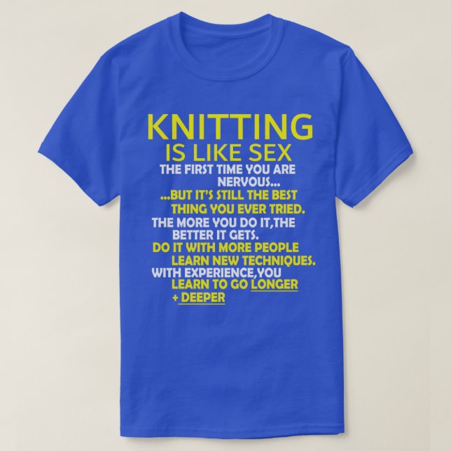 Knitting Knit Crochet Yarn  T-Shirt (Design vorne)