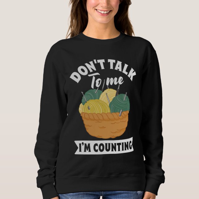 Knitting Love Hobby Yarn Crochet Crocheting needle Sweatshirt (Vorderseite)