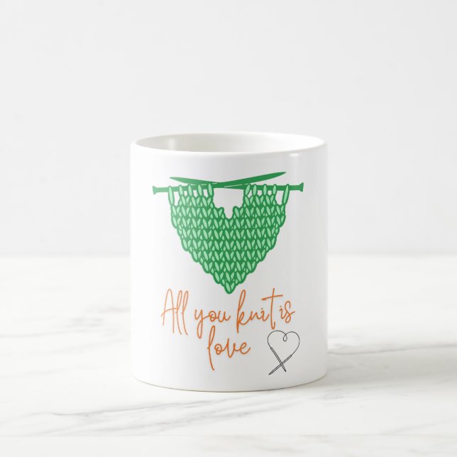 Knitting Love mothers day Kaffeetasse (Mittel)