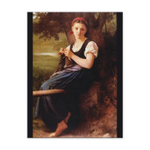 Knitting Woman von William-Adolphe Bouguereau