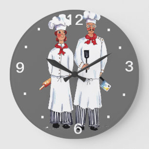 Kniving Kochs-Wand-Uhr Große Wanduhr