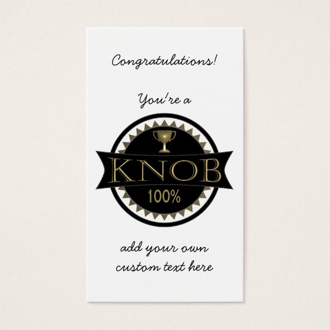 Knob Award Custom Business Cards (Vorderseite)