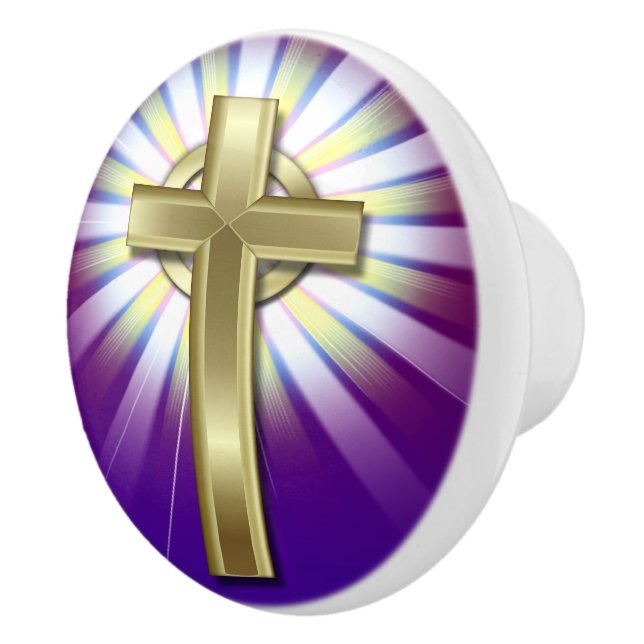 Knob der religiösen Keramik Keramikknauf (Rechts)