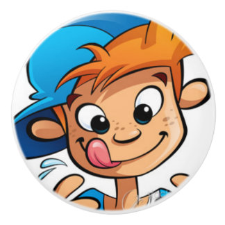 Knob Hungry Boy  Keramikknauf