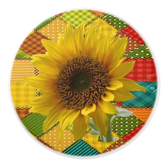 Knob Sunflower Keramikknauf (Vorderseite)