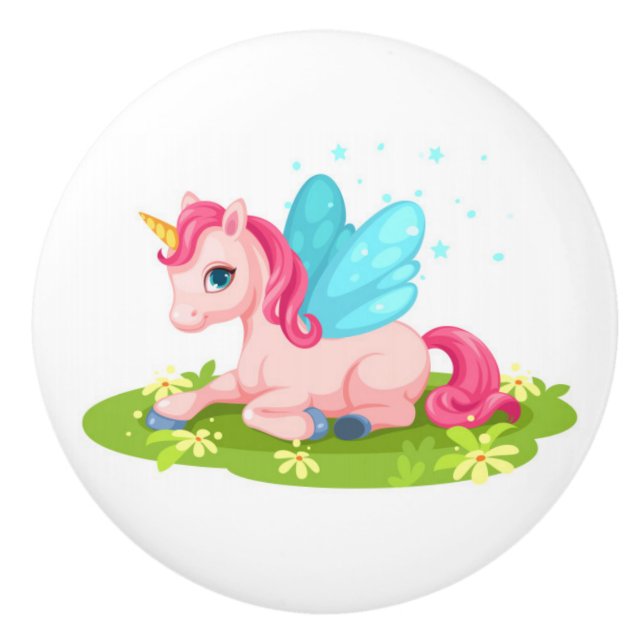 Knob-Unicorn-Keramik-Knoblauch für Keramiken Keramikknauf (Vorderseite)