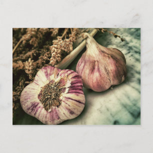 Knoblauch aus Großmutters Garten Postkarte