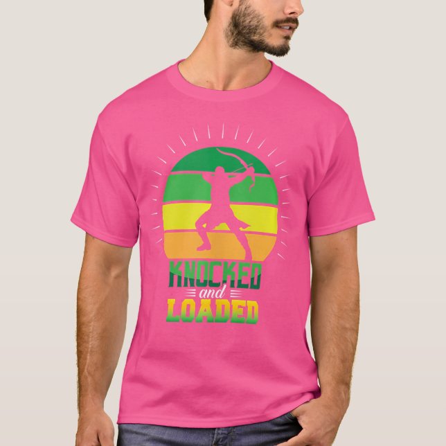 Knoblauch beladene Bow Compound Bow Bogenschießen T-Shirt (Vorderseite)