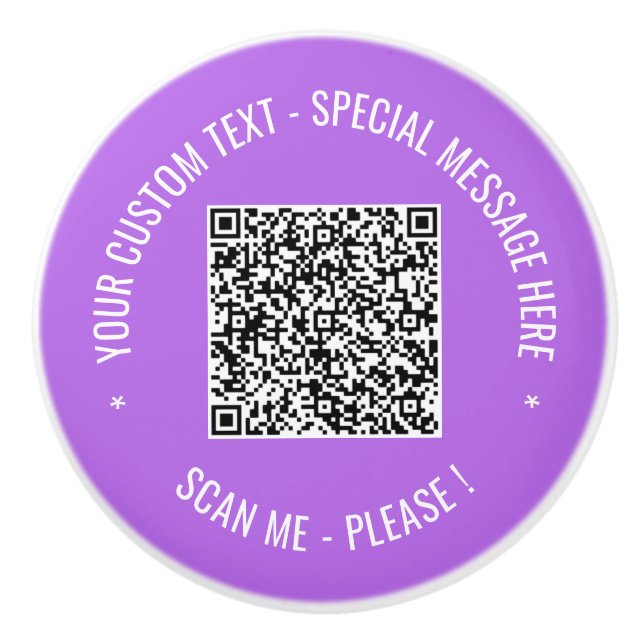 Knoblauch für den benutzerdefinierten QR-Code für  Keramikknauf (Vorderseite)