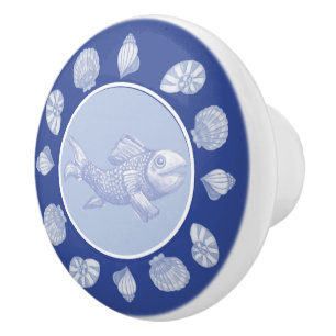 Knoblauch für Hochzeitsholz und Muscheln Keramik Keramikknauf